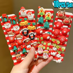 Tocado de Navidad infantil con lazo rojo y banda elástica