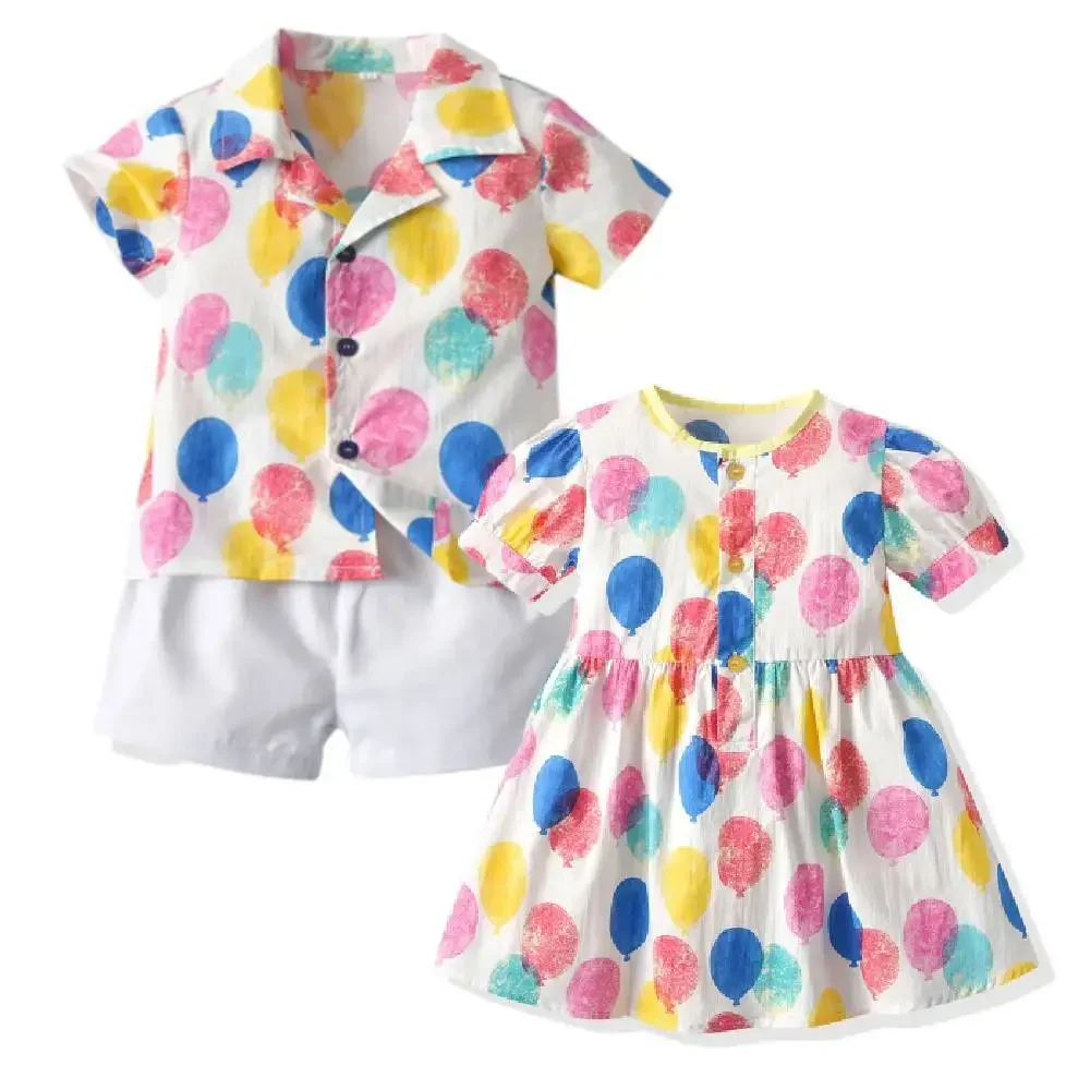 Conjunto a juego infantil estilo coreano para hermanos y hermana - imagen 4