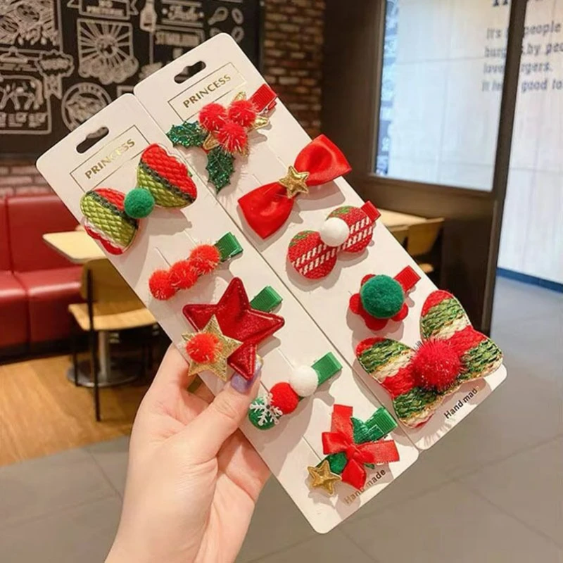 Pinzas para cabello niños – Pack navideño con reno - imagen 2