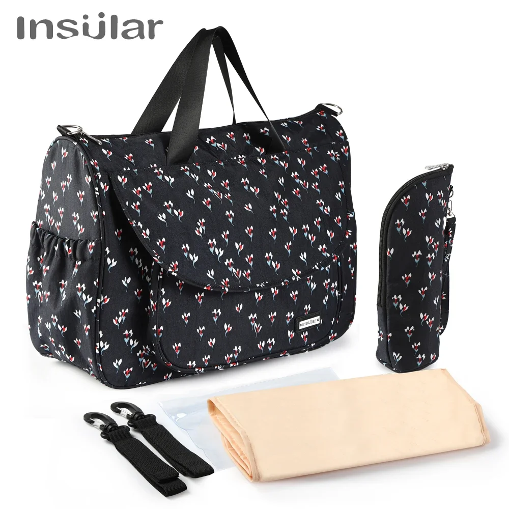 Insular Bolsa impermeable para cochecito de pañales – Multifuncional