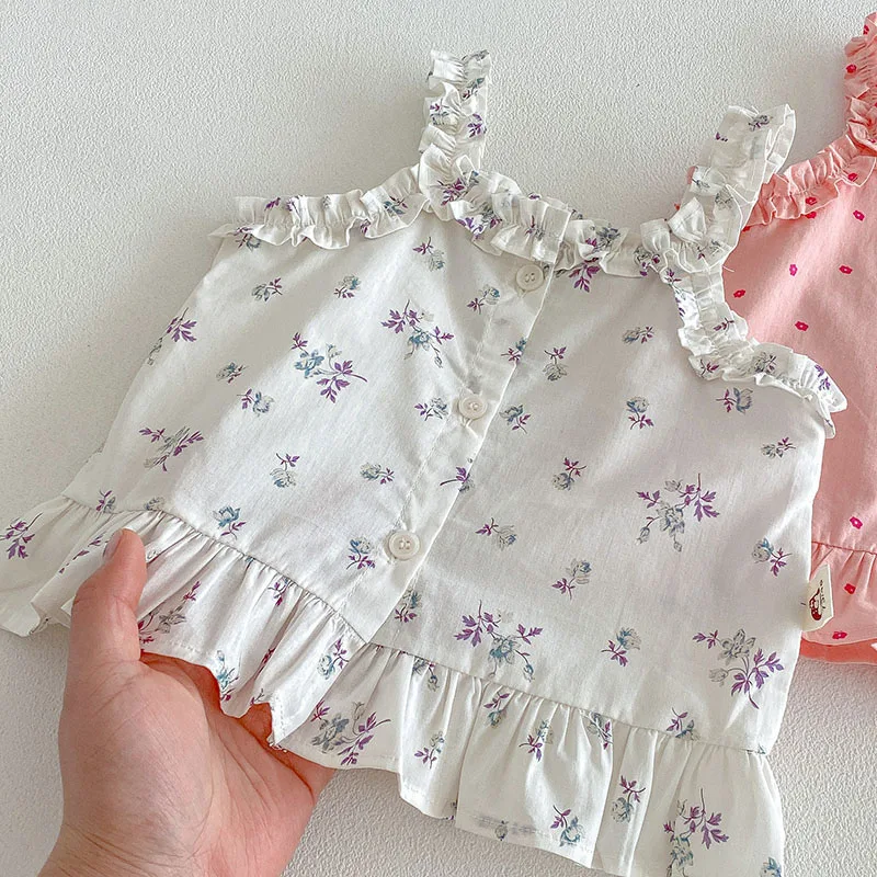 Top halter de bebé con tirantes finos y estampado floral - imagen 5