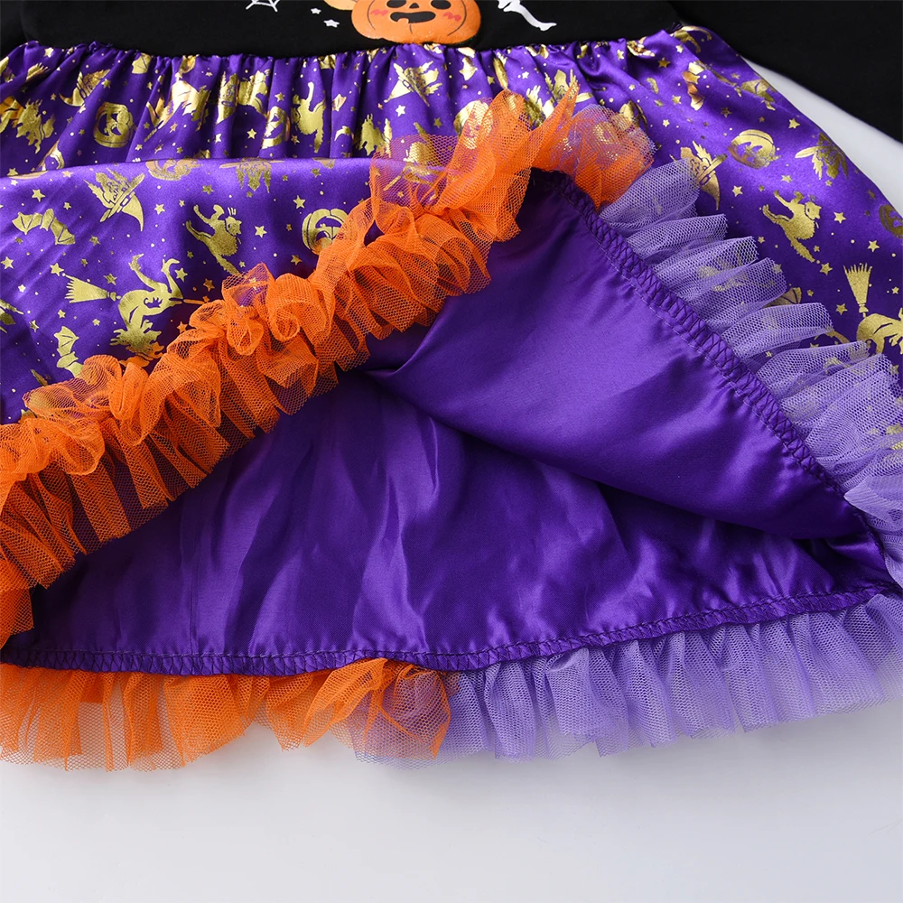 DXTON vestido Halloween para niña de fiesta con calavera - imagen 4