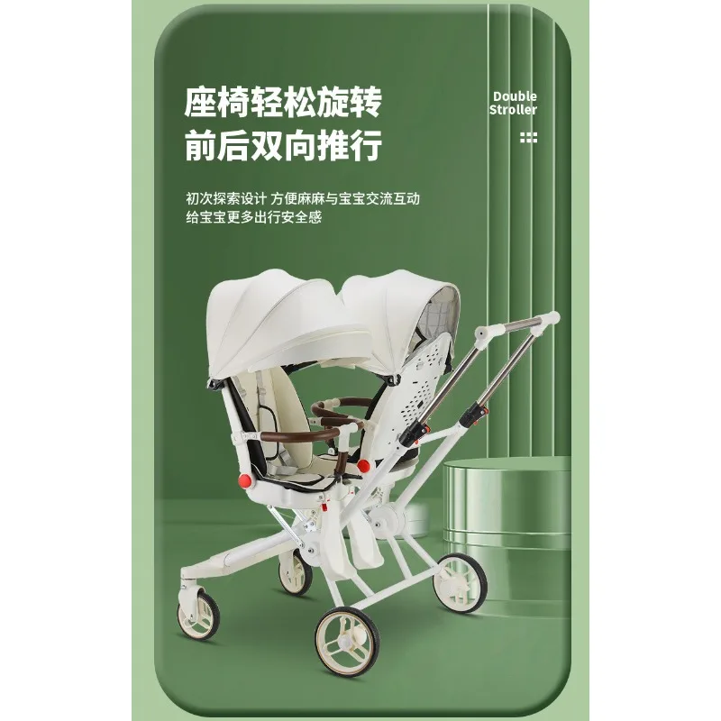 Carrito gemelar plegable ligero para sentar o tumbar - imagen 5