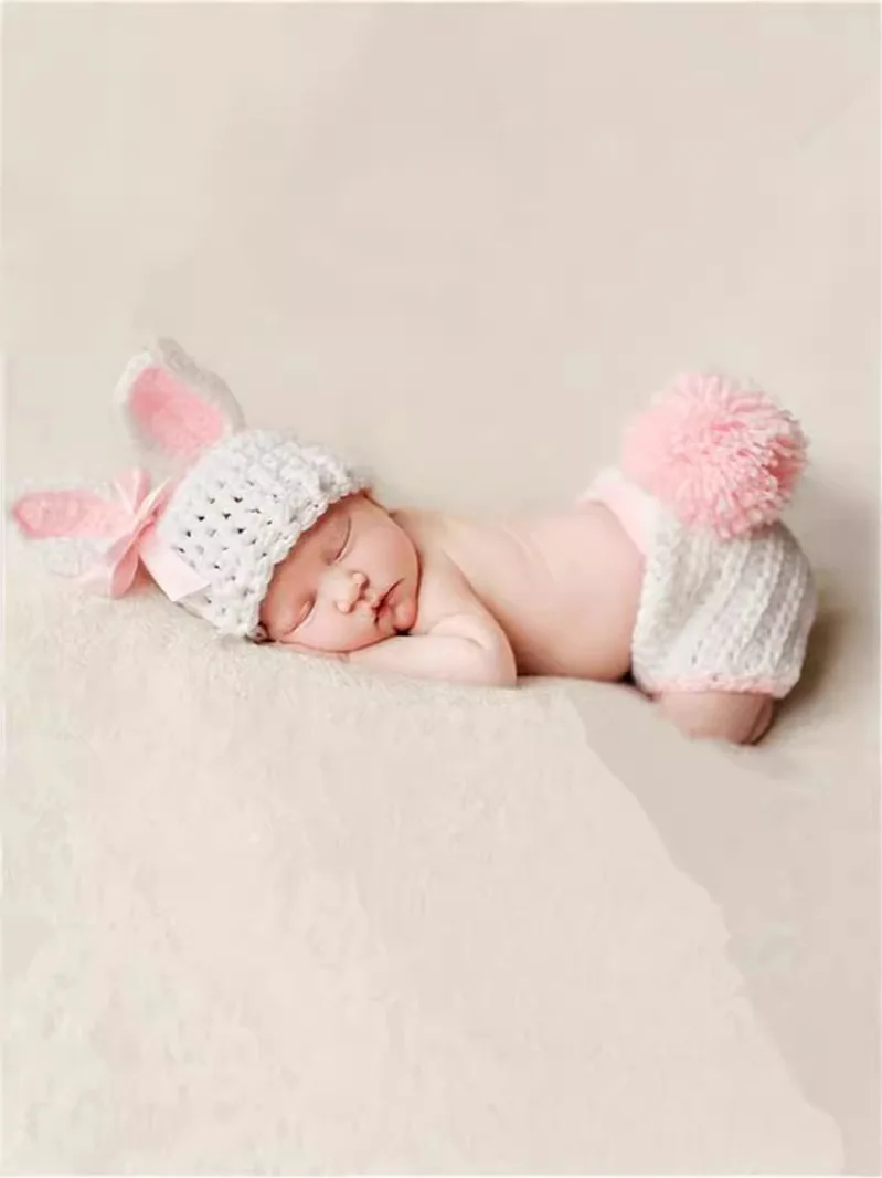 Ropa fotografía bebé estilo conejo para recién nacidos - imagen 5