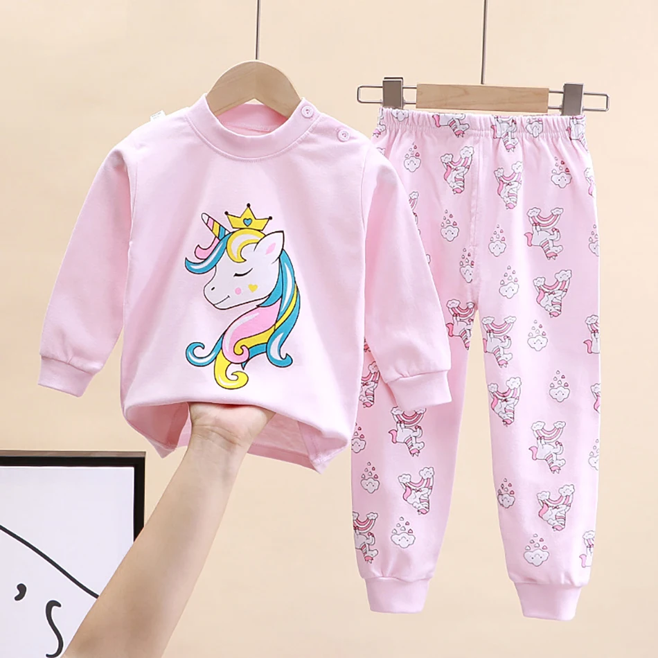 Pijama infantil de algodón con estampado de animales para niños - imagen 2