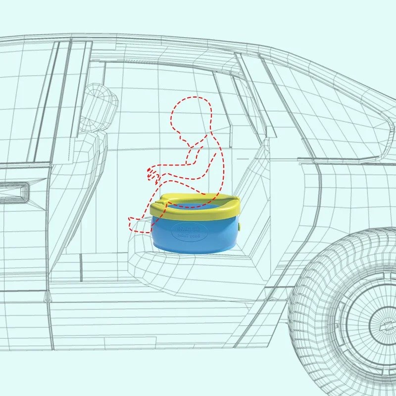 Orinal portable de viaje para niño con taburete pliable - imagen 3