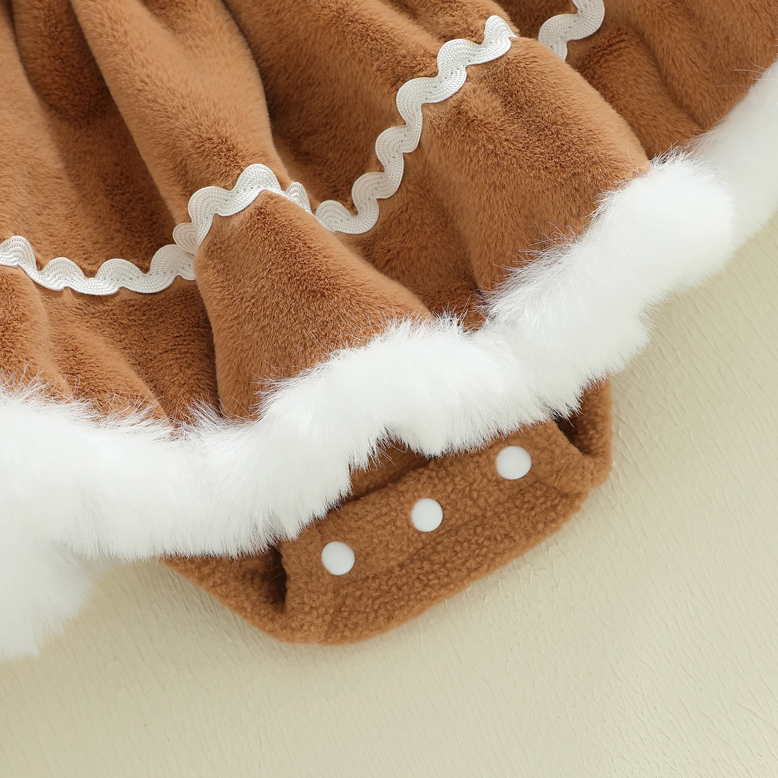 Tregren Vestido de Navidad para bebé niña con estampado jengibre - imagen 4