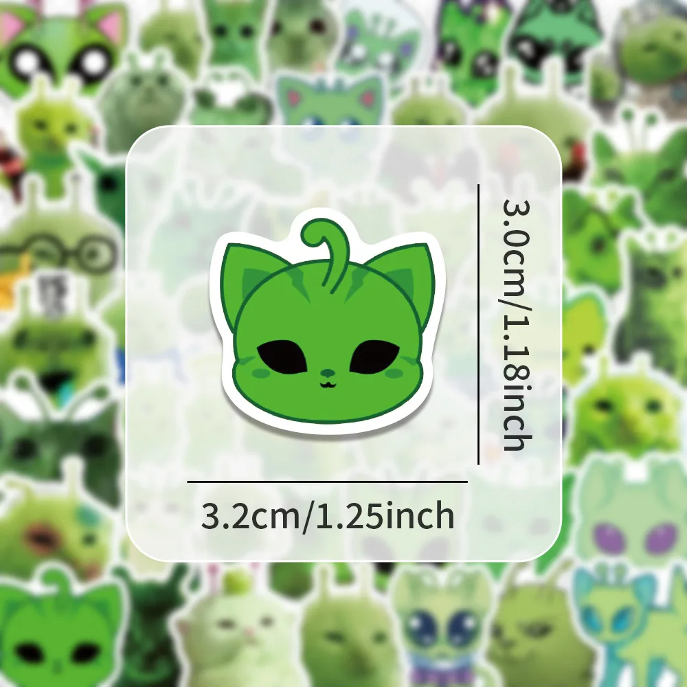 Pegatinas infantiles de gato extraterrestre para álbum de recortes - imagen 2