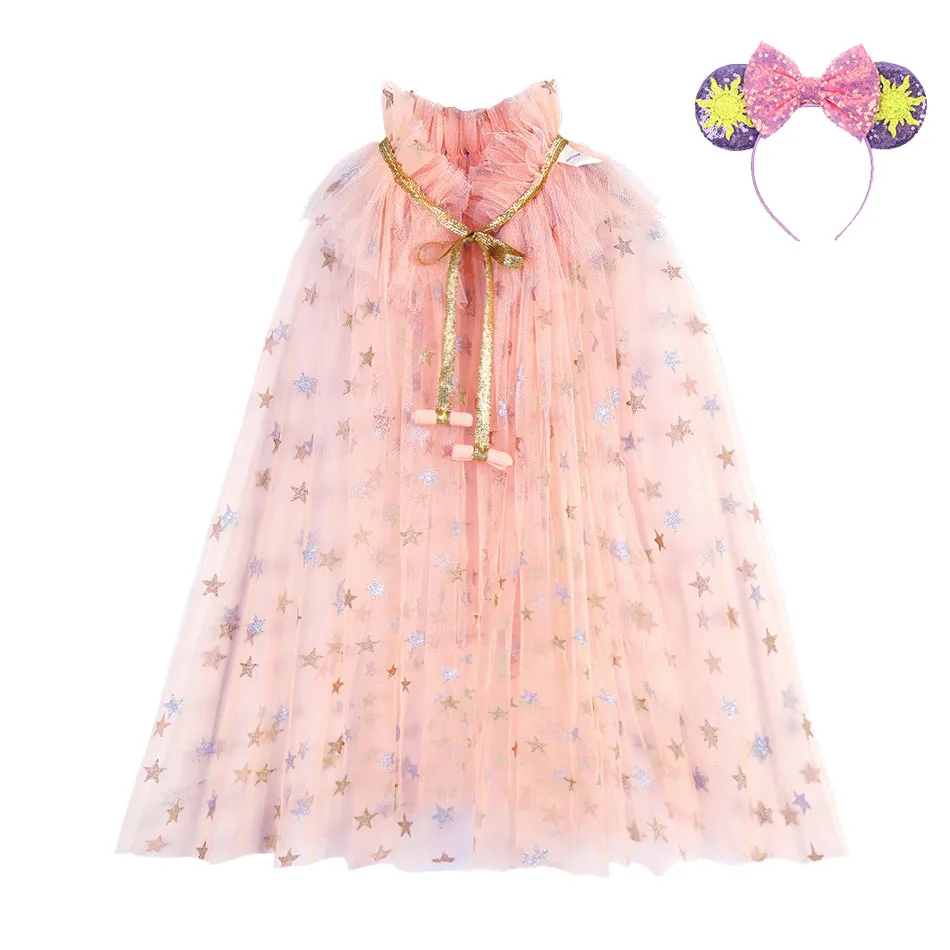 Capa de princesa con estrellas – Disfraz brillante para niños