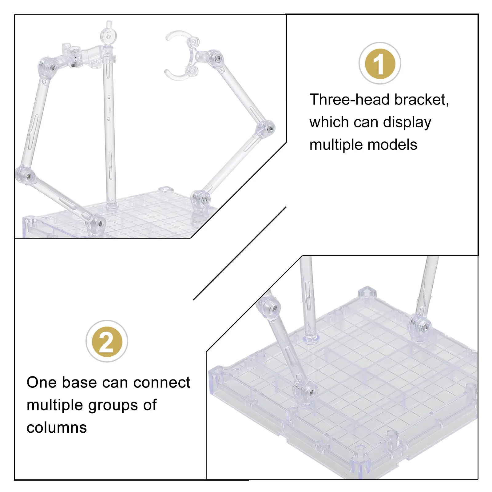 Soporte ajustable de alta resistencia para figuras con base estable