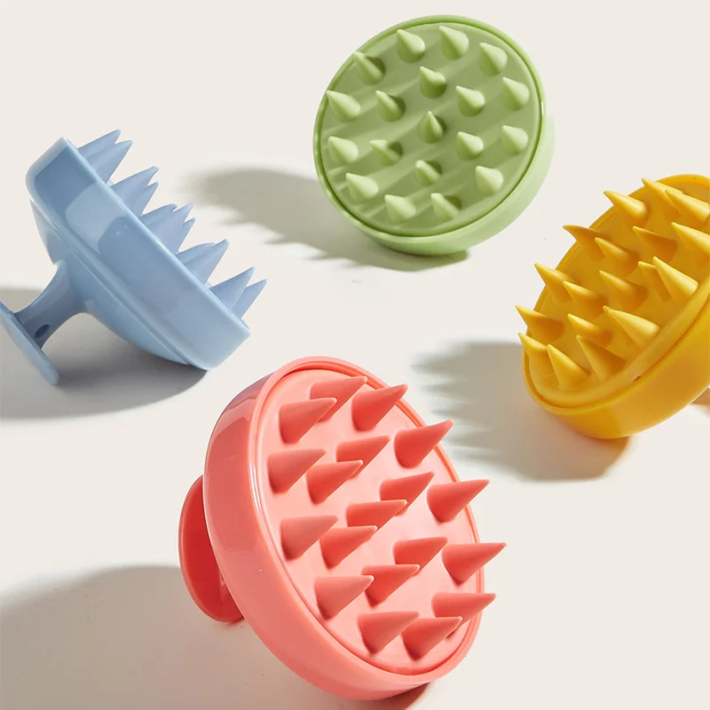 Cepillo de masaje capilar de silicona para baño en seco y húmedo - imagen 3