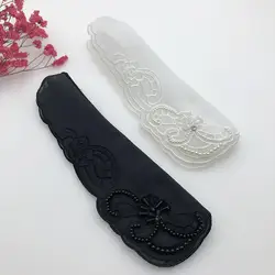 Gargantilla de encaje con pedrería desmontable para blusa niña