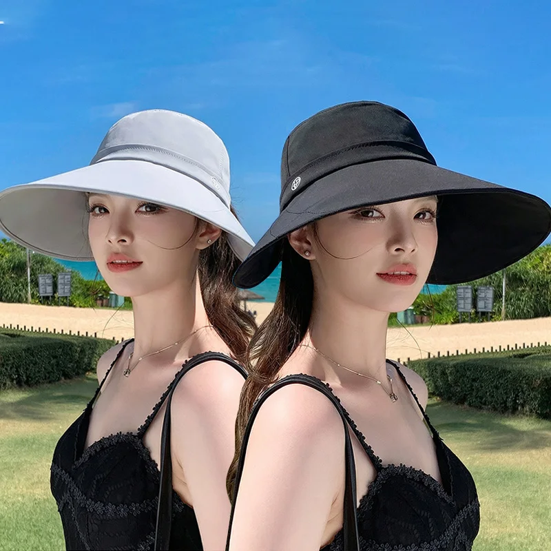 Sombrero de ala ancha de verano con borde ajustable para playa