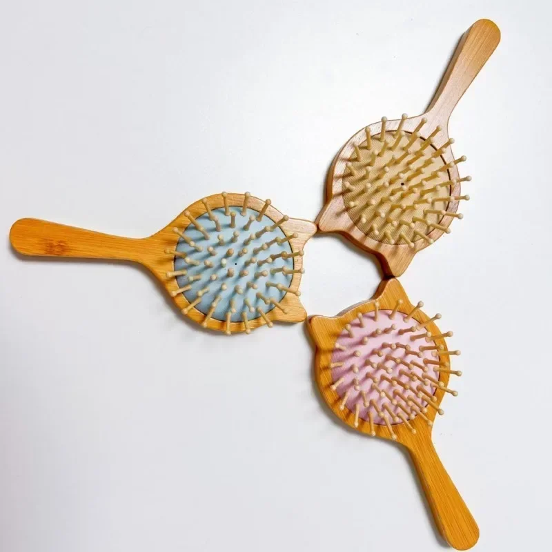 Cepillo de pelo portátil para niñas con peineta antienredos