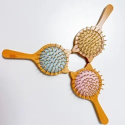 Cepillo de pelo portátil para niñas con peineta antienredos