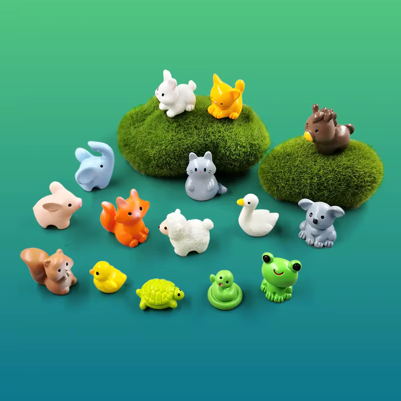 Suaves figuras animales modernas casa de muñecas – Decoración infantil - imagen 4