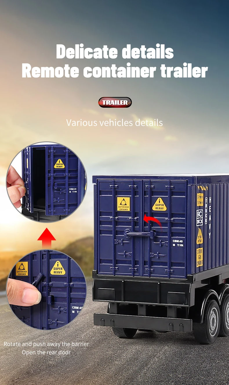 Remolque y puerta trasera abatible