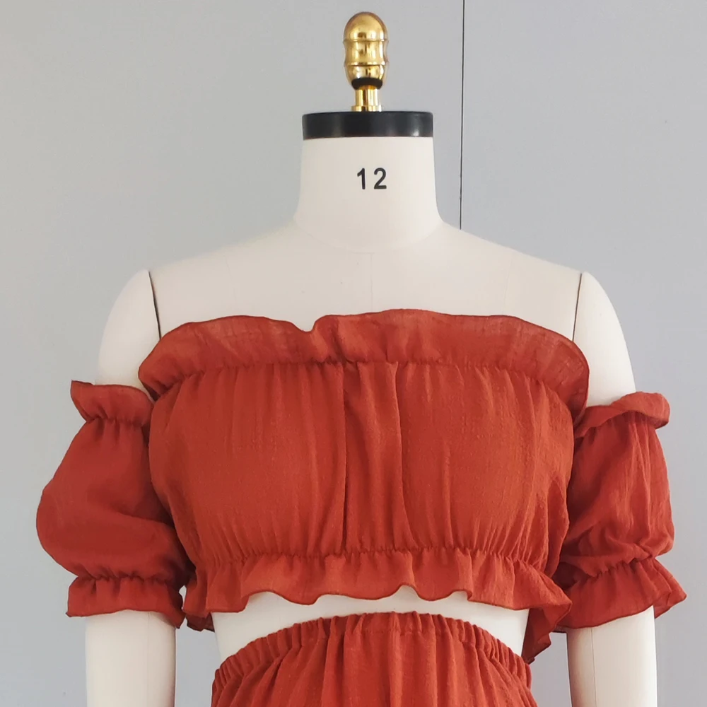 Vestido de embarazo bohemio en lino cómodo estilo vintage