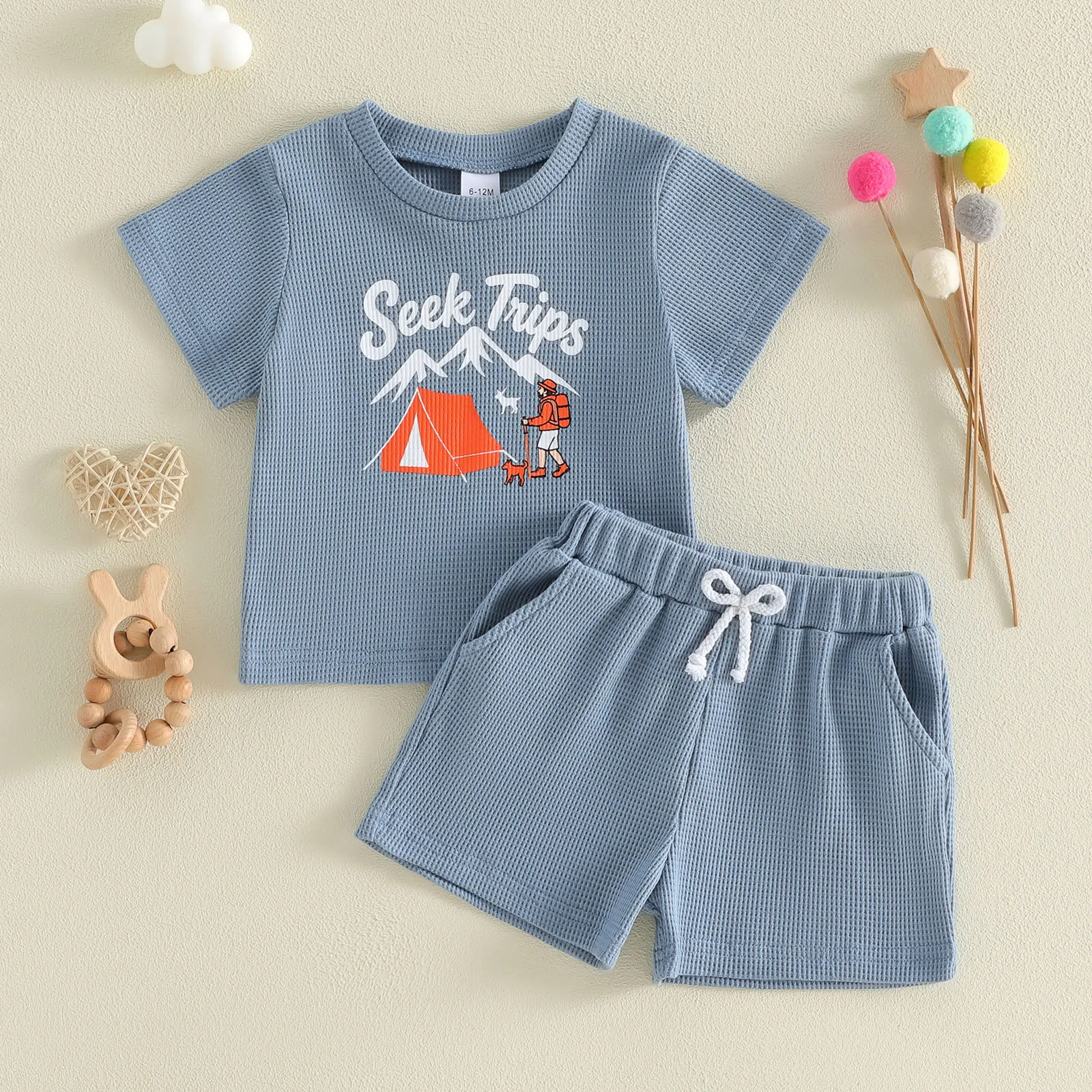 Conjunto pantalones cortos niño con camiseta manga corta estampada - imagen 4