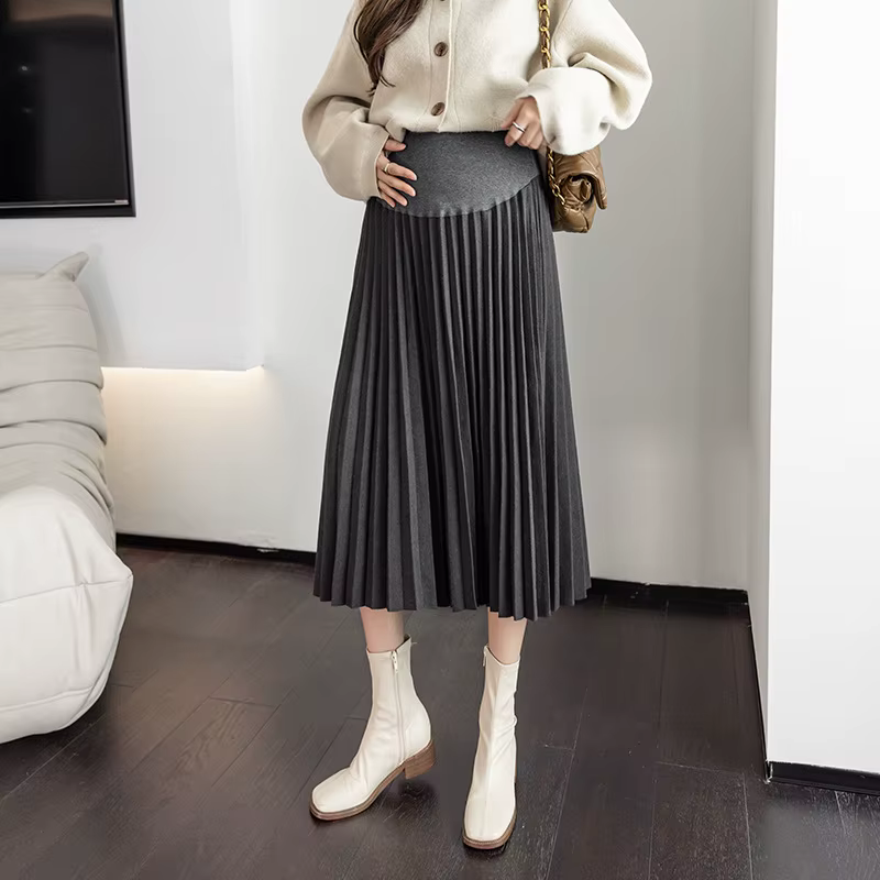 Falda premamá línea A larga talla grande primavera verano - imagen 5