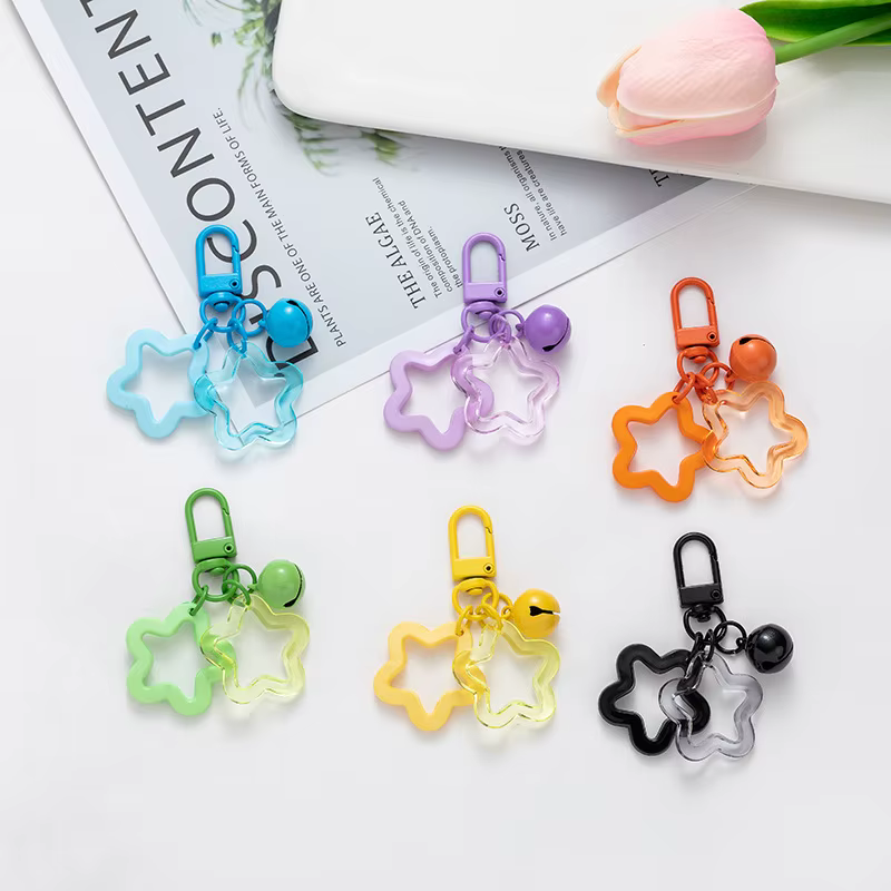 Llavero con colgante floral para mujer - Dice para bolso y coche - imagen 3