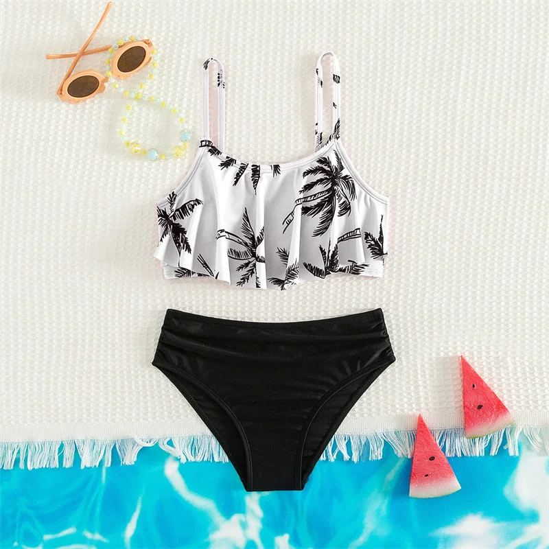 Bikini infantil con volantes para niña – Ideal playa y surf