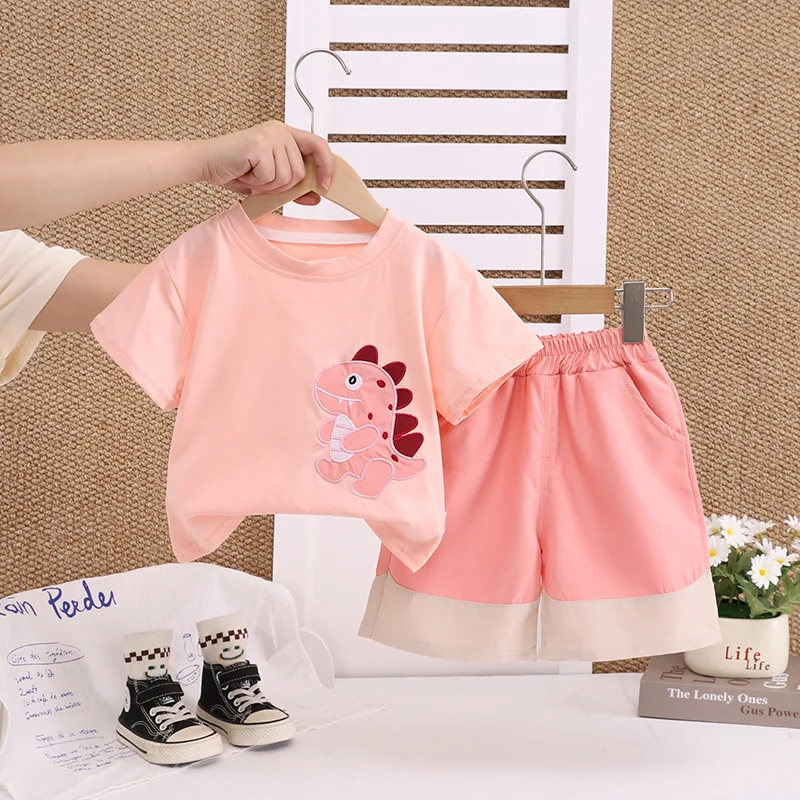 Conjunto verano bebé camiseta y pantalón corto infantil - imagen 4