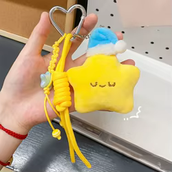 Llavero estrella de peluche con sonido – Colgante suave para bebé