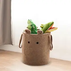 Contenedor de juguetes resistente con asas para mascotas
