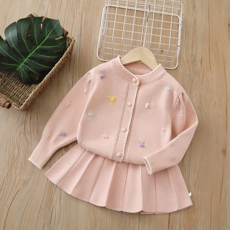 MILANCEL conjunto suéter y falda para niña otoño tejido punto - imagen 2