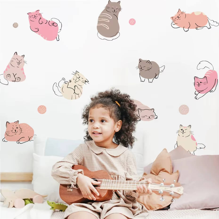 Pegatinas de perros en estilo acuarela para decoración infantil
