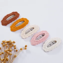 Horquillas con flores de ganchillo para niña – Estilo coreano