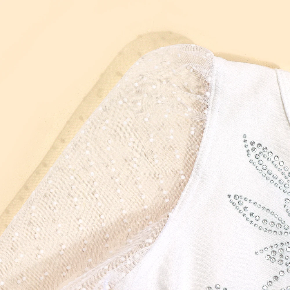 Maillot de ballet clásico de manga larga para niñas con tutú - imagen 3