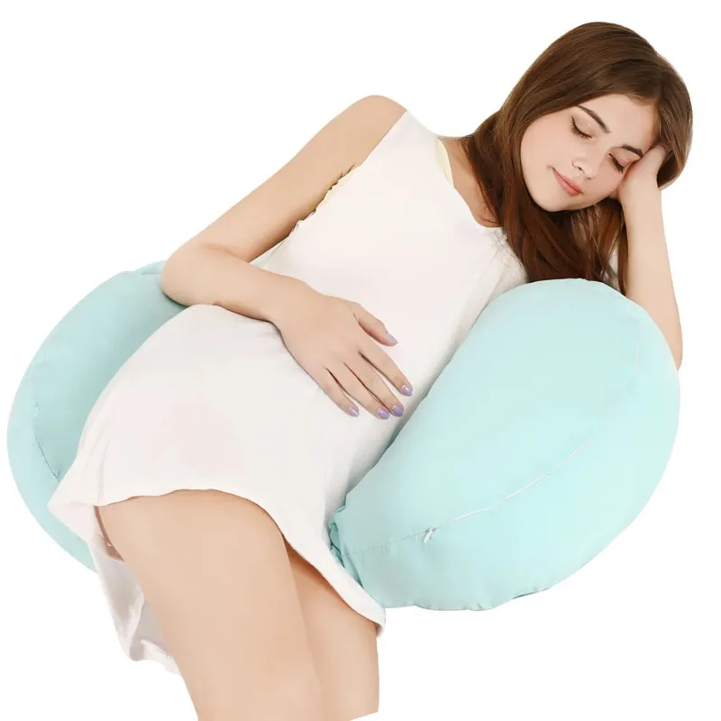 Almohada de embarazo en U con soporte para abdomen y lactancia - imagen 4