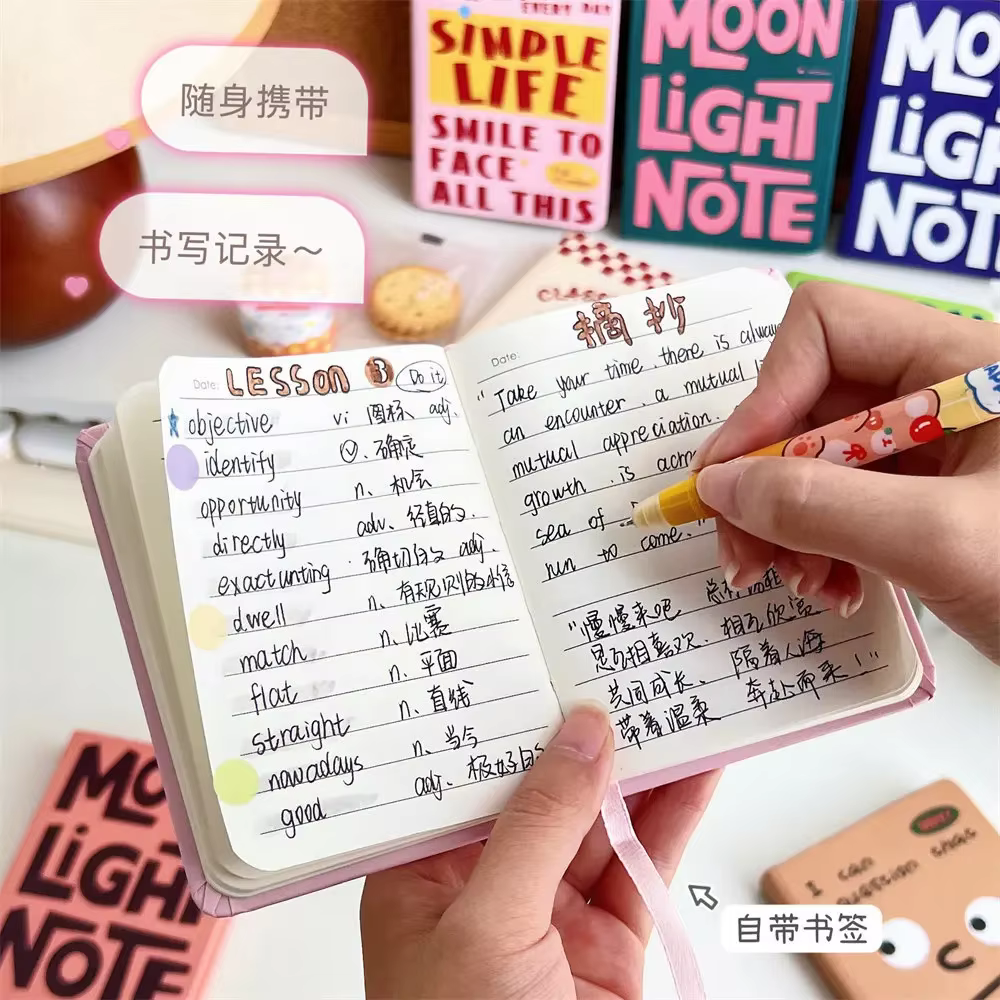Mini cuaderno Retro americano A7 – Bloc de notas escolar para niños - imagen 2