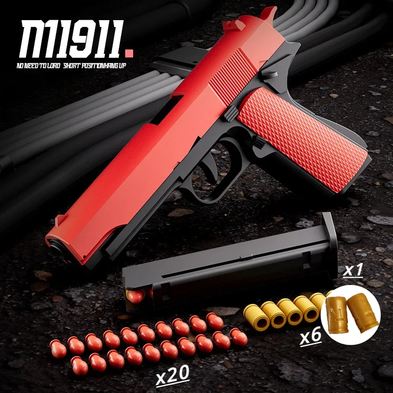 Pistola de airsoft M1911 de espuma segura para juego al aire libre