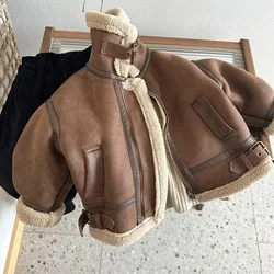 Chaqueta de invierno infantil con capucha y forro polar suave