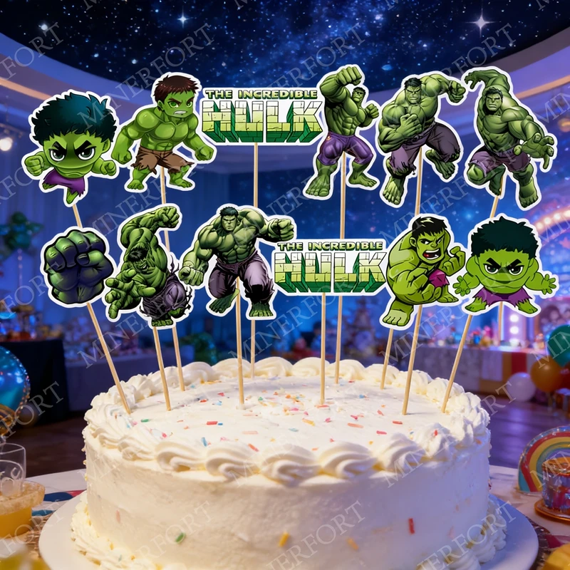 Decoración Hulk pastel para cumpleaños infantil y fiesta bebé - imagen 4