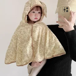 Poncho capa a prueba de viento para bebé recién nacido – Floral elegante