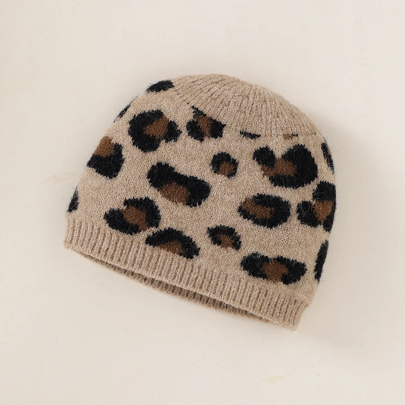 Peleles de invierno de punto leopardo con capucha para bebé - imagen 3