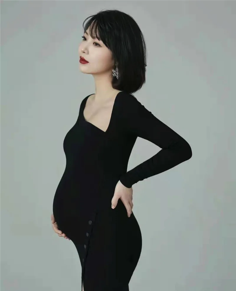 Vista de la ropa de maternidad para estudio