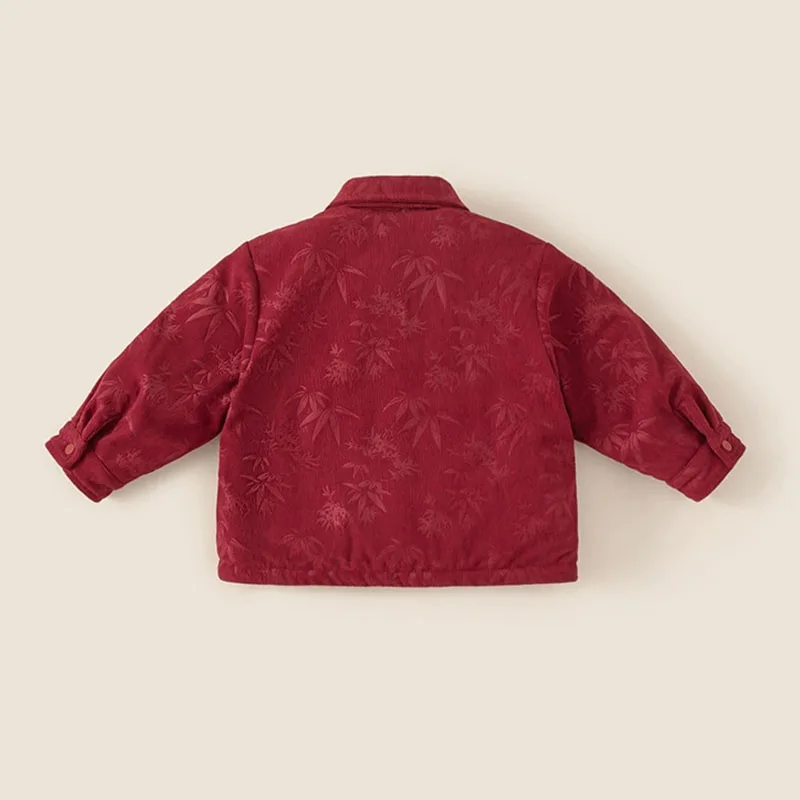 Conjunto de invierno para bebé estilo chino rojo, manga larga cálido - imagen 5
