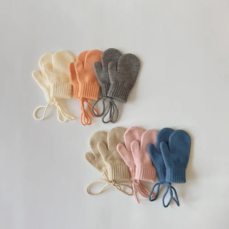 Guantes mitones gruesos casuales para niños