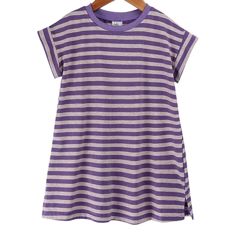 Boutique Vestido de algodón a rayas manga corta para bebé - imagen 5