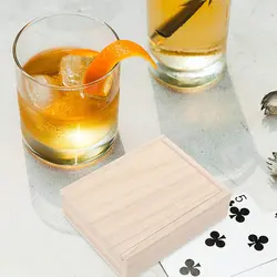 Caja de cartas de póker de madera para juegos de mesa