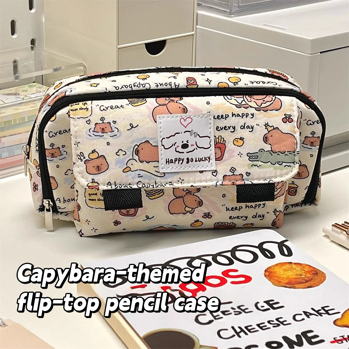 Estuche Capybara diseño frontal