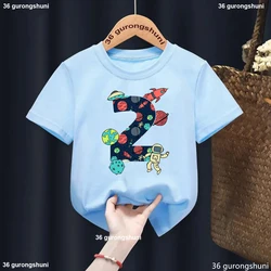 Camiseta infantil de astronautas y espacios con estampado divertido