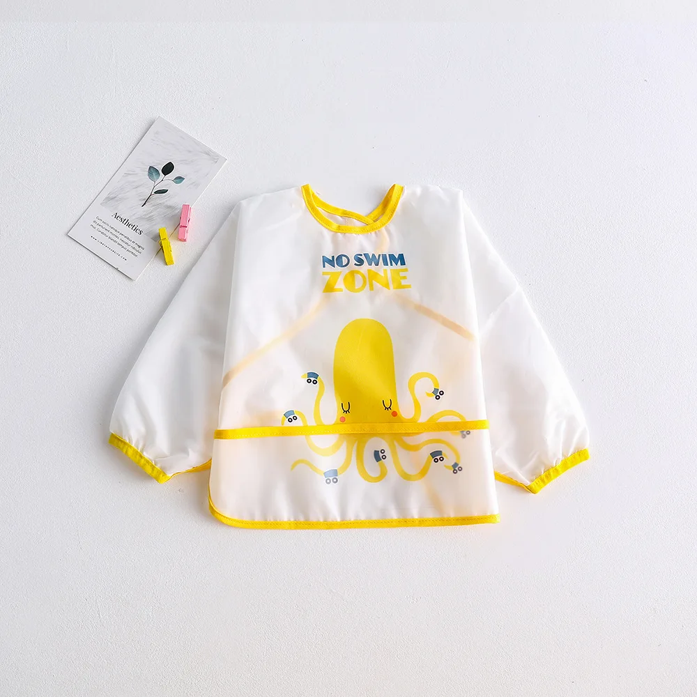 Babero bandana impermeable antisuciedad de bebé – Manga larga