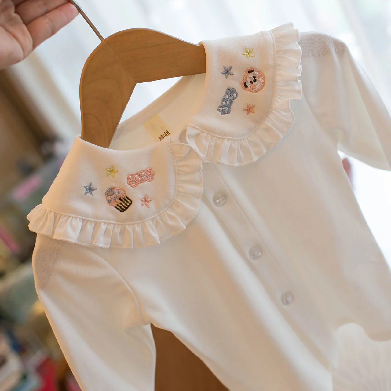 Blusas de primavera para niñas con bordado de estrellas - imagen 5