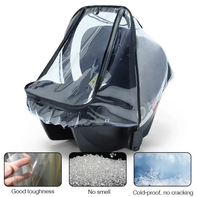 Cubre cochecito impermeable con mosquitera y lluvia, EVA - imagen 2